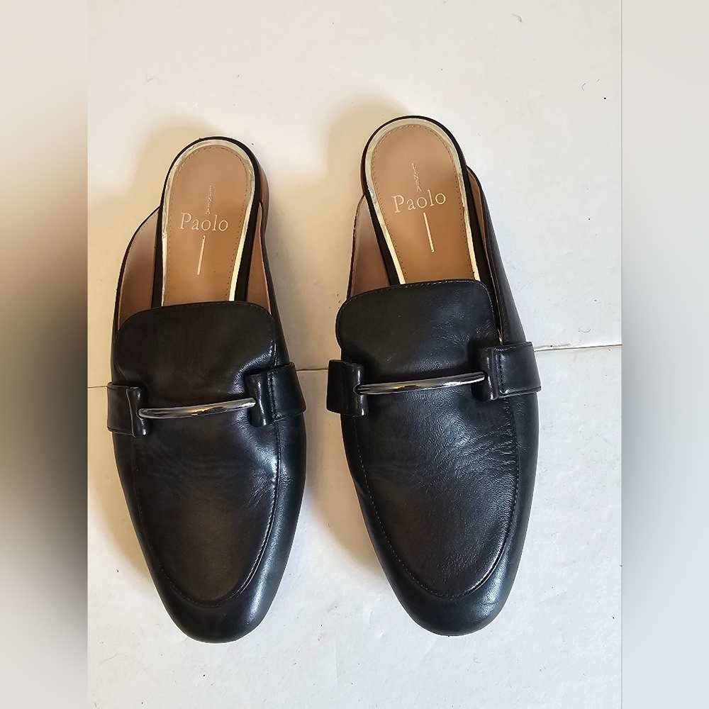 Linea Paolo Women's  Slip on Sliders Sandals Black Size 8 - Picture 3 of 13